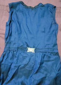 Blue Sleeveless Maxi Dress