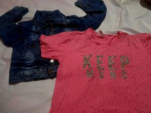 Combo Of Gems Top N Jeans Ladies Jacket