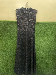 BEAUTIFUL EMBELLISHED BLACK AND GOLDEN GOWN