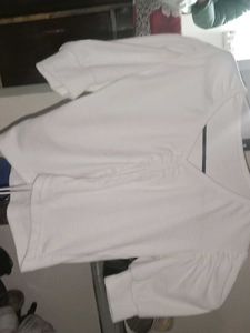 White Puff Sleeve Top