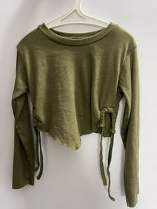 Olive Green Crop Top