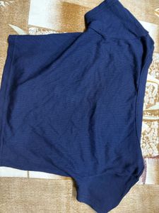 Navy Blue Crop Top