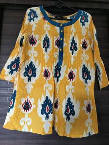Sunny Yellow Short Kurti