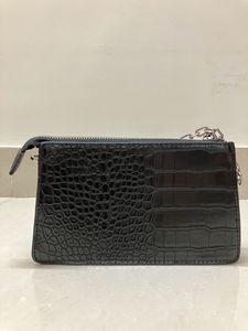 Mango Black Croc Effect Slingbag