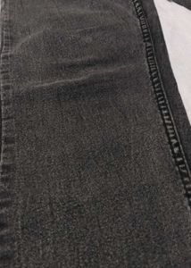 Straight Fit Denim In Charcol Colour