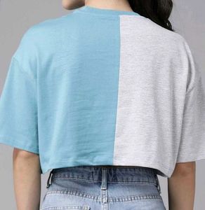 Blue And Grey Melange Tshirt