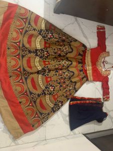 Brocade havy lahanga choli set