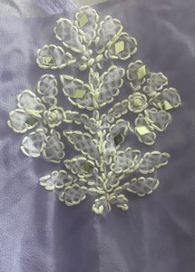 Purple chikankari mirror work kurta