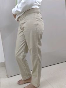 Beige Casual Pants