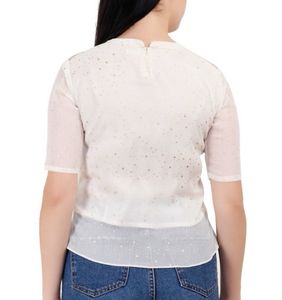 White high Neck Top