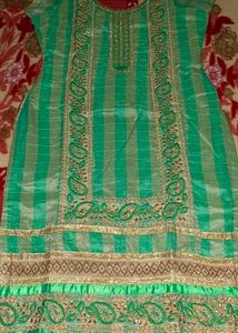 Green Embroidered Salwar Kameez