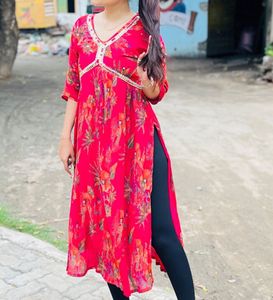 Floral Print Kurta