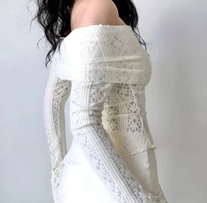 Newme White Lace Off Shoulder