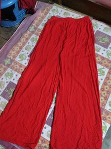 Red Wide Leg Palazzo Pants