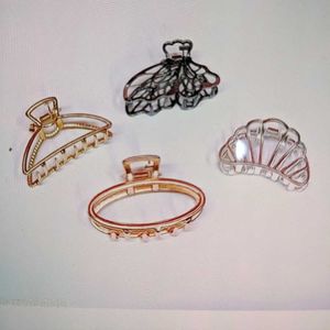 Set of 4 Metal Hair Claw Clips