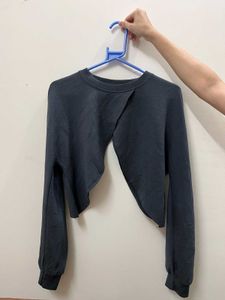 Asymmetric Crop Sweatshirt