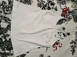 Nike Built In Bra White Tank Top