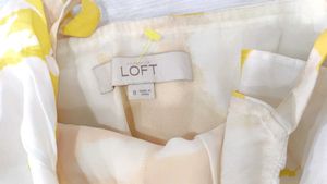 LOFT Maxi Yellow Floral Thin Strap Dress