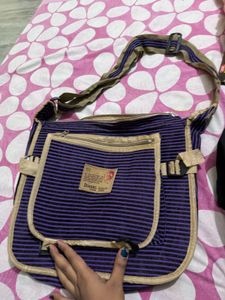 Diesel Striped Messenger Bag