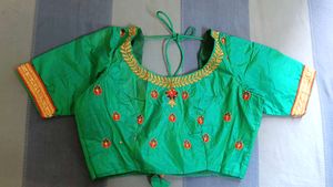 Sea Green Lahenga choli with Doli work