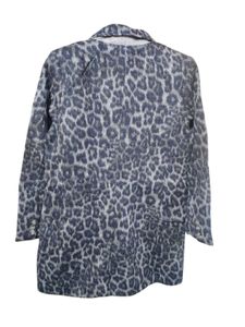 Banana Republic Wool Topcoat Leopard Print Jacket