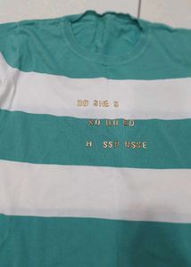 Sea Green And White Top For Women