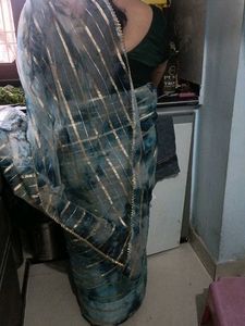 Tie &amp; Die Organza Daily Wear Saree