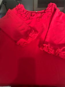Red Ruffled Dress