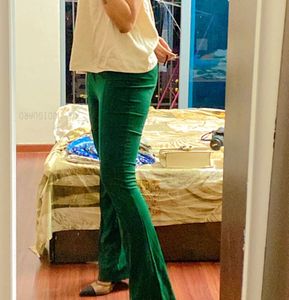 Bootcut Green Pants On Sale