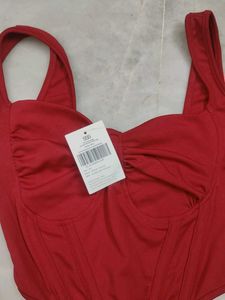 Red Bustier Corset Top