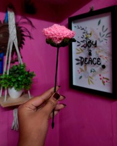 Crochet Pink Rose