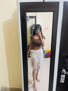 Crochet Fringe Mini Skirt