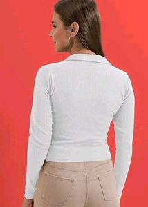 Maroon Polo Neck Top
