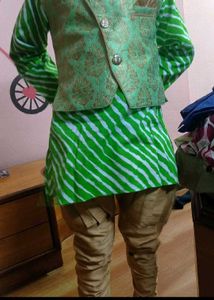 Combo Of Kurta Pant N Jacket For Boys