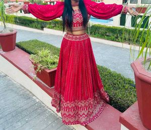 Rose Pink Embroidered Lehenga Choli