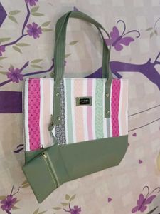 Striped Tote Bag