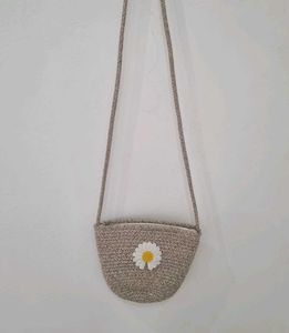 Natural Jute Basket Sling Bag