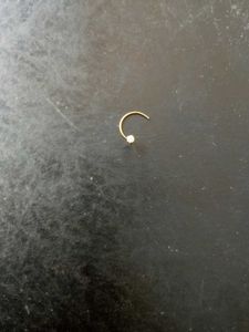 22K Pure Gold Dimond Nose Pin 1 Piece