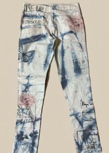 Unique Printed Denim Jeans