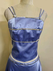 Lilac Satin Two-Piece Set