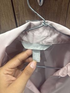 Elegant Pink Satin Blouse