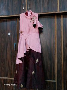 1 pics  gown 😍 pich nd maroon clr long dress