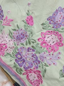 Floral Embroidered Indian suit with dupatta