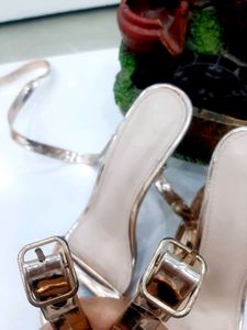 Indo Western Golden Colour Steppy Heels