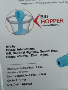 Crystal Fruit &amp; Vegetable Juicer