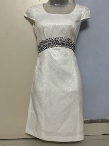 Pintrest White Dress with Embellished Belt Look