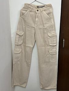 Beige Cargo Pants
