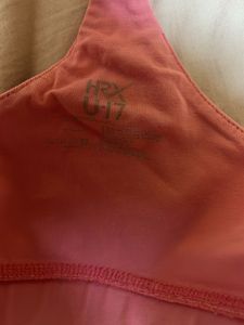 Pink sports bra