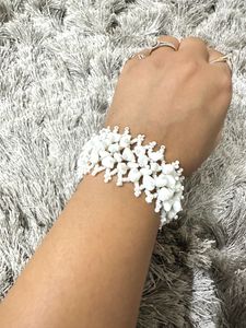 Beaded Handmade Bracelet White