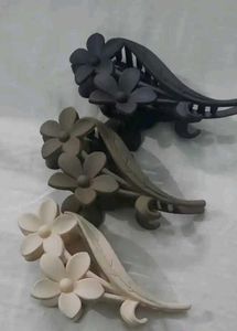 Floral Hair Claw Clips